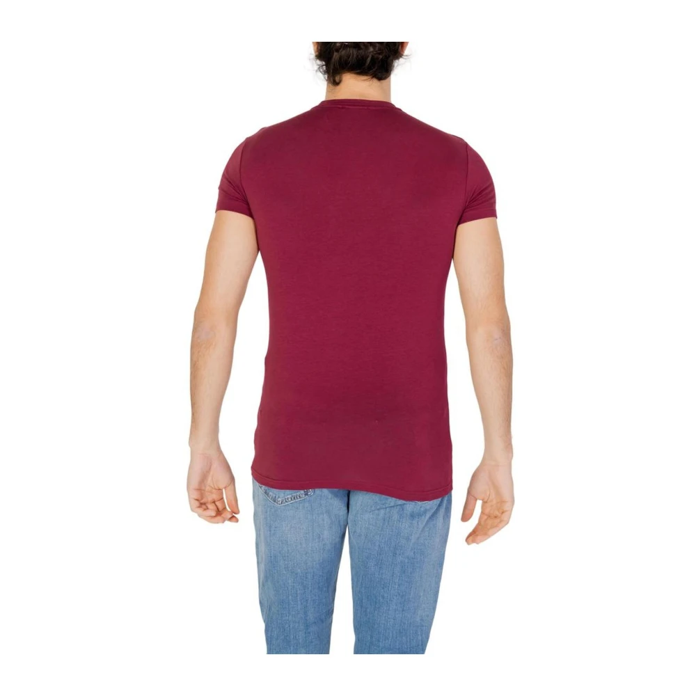 Emporio Armani Herfst Winter Katoenmix T-shirt Red Heren