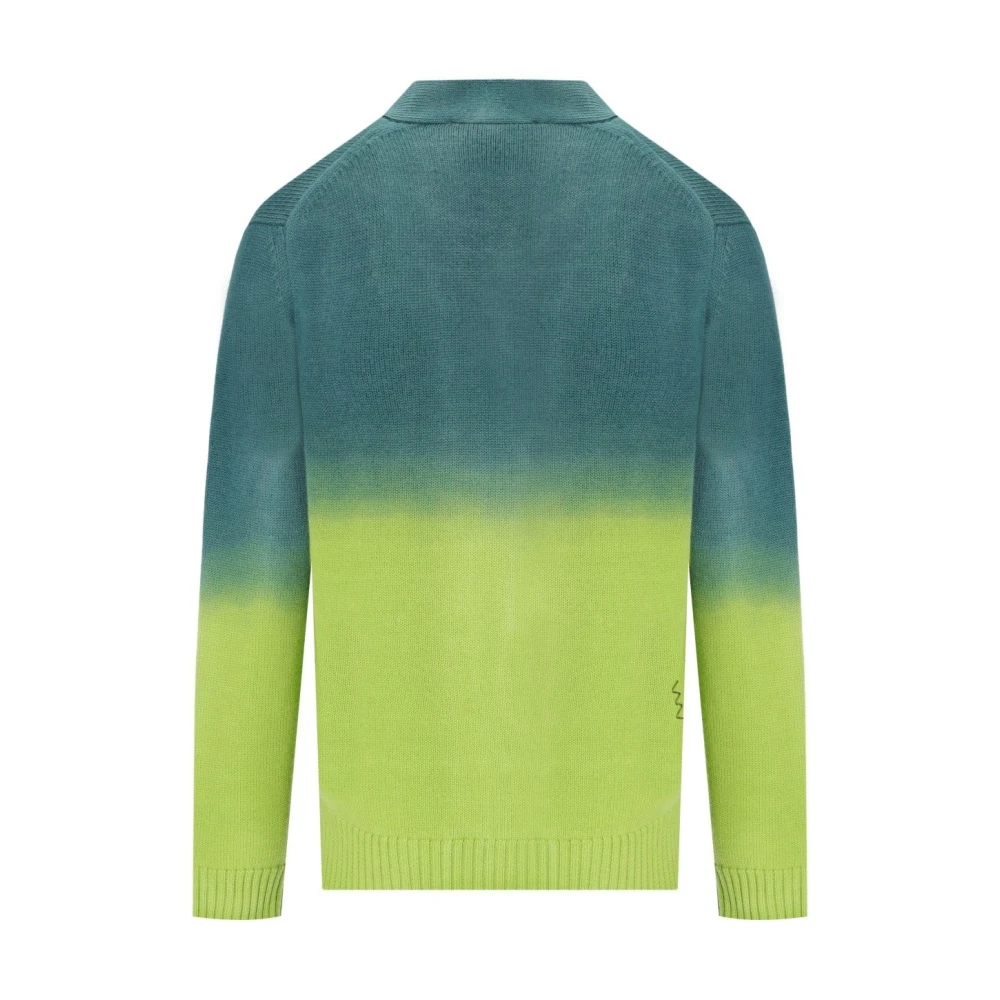 Amaránto Verloop Wol Vest Groen Blauw Green Heren