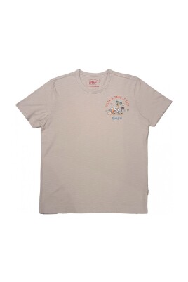 t-shirt-gris-imprime-relax-manches-courtes