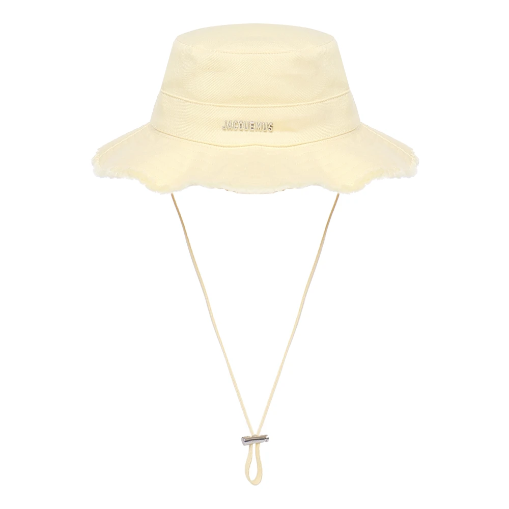 Jacquemus Bredbrättad fiskehatt Yellow, Dam