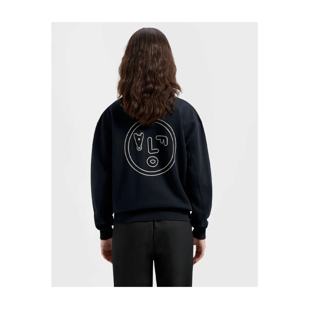 Olaf Hussein Face Crewneck Sweatshirt Black Dames