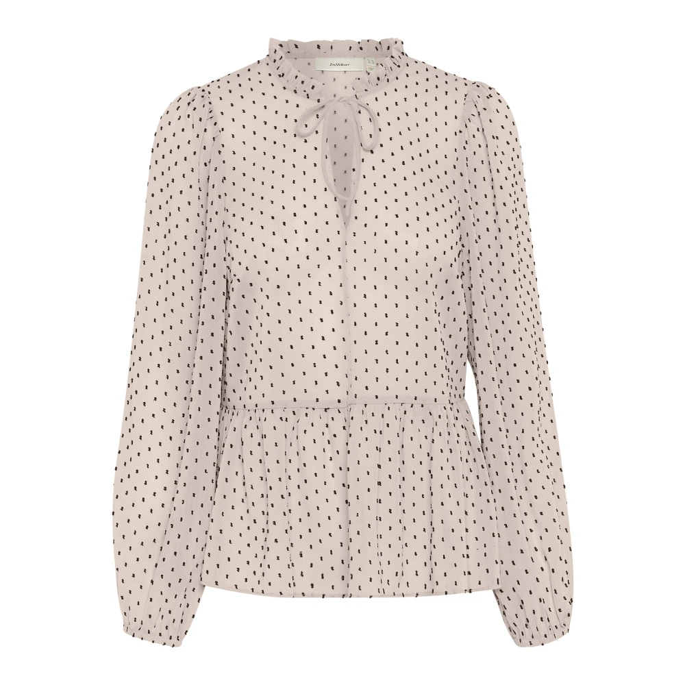 InWear Stenen blouse met pofmouwen White Dames