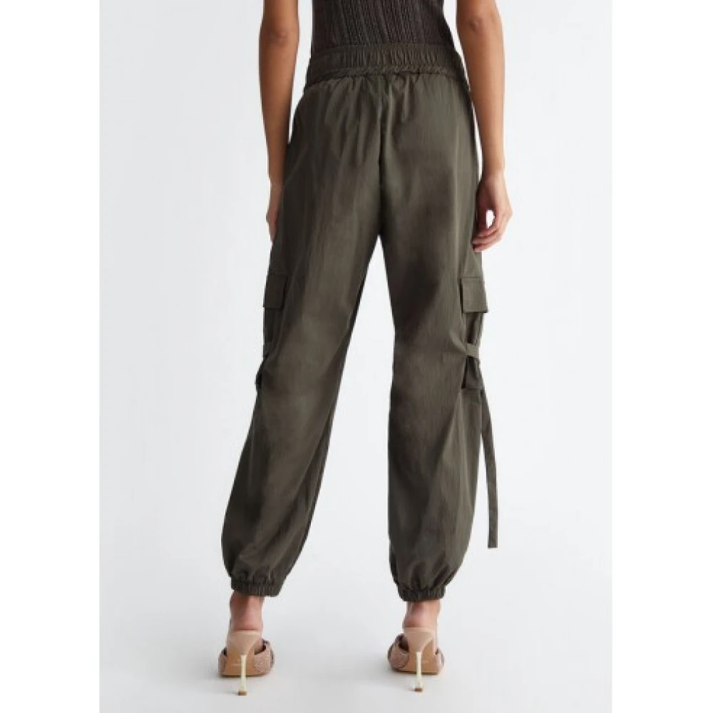 Liu Jo Cargo Joggingbroek Nylon Lage Taille Green Dames
