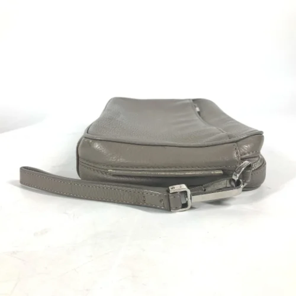 Dior Vintage Pre-owned Leather dior-bags Gray Heren