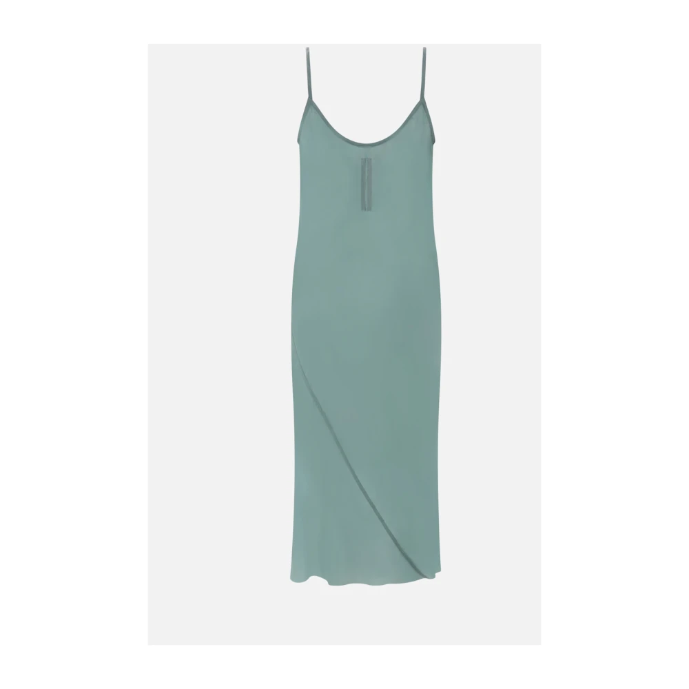 Rick Owens Blauwe Slip Dress met V-hals Blue Dames