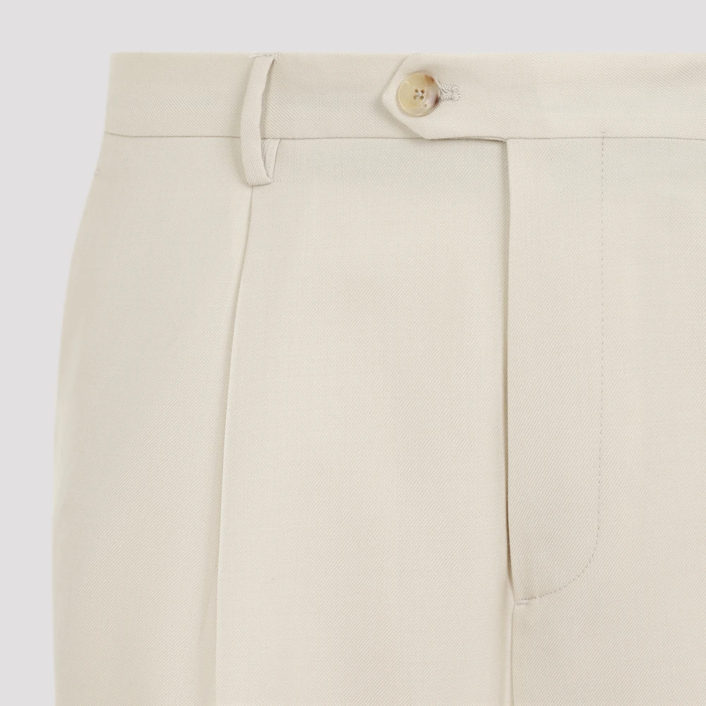 ETRO Wollen Pakbroek Naakt Neutrals Beige Heren