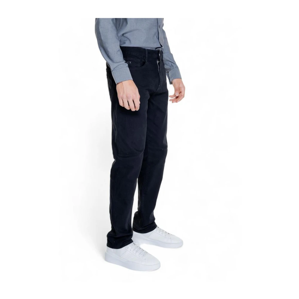 Armani Exchange Zwarte katoenen jeans en broeken met elastaan Black Heren