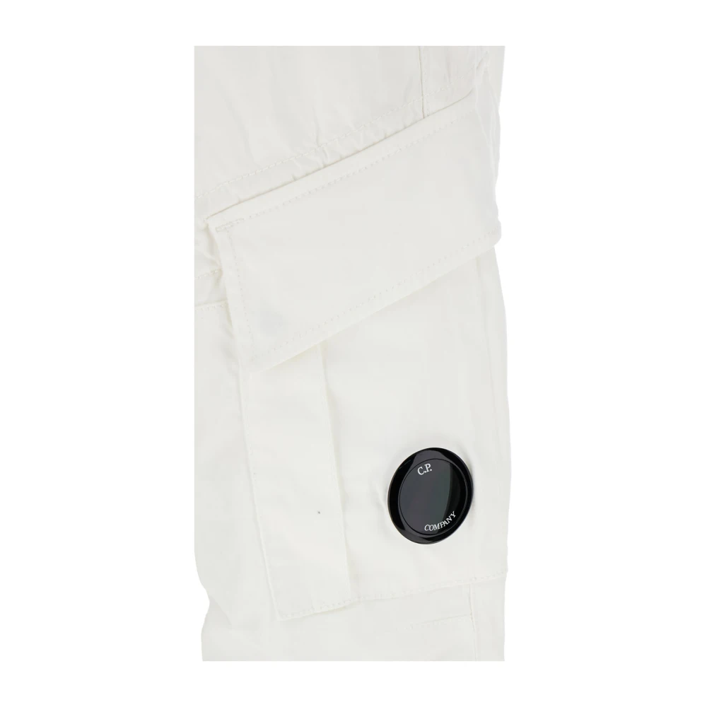 C.P. Company Witte Cargo Broek met Lens Motief White Heren