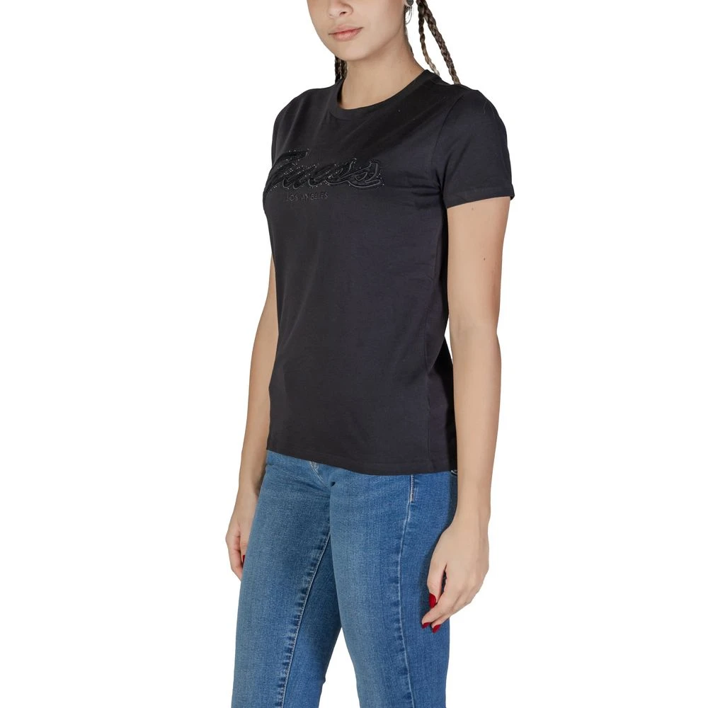 Guess Zwarte Katoenen Dames T-shirt Black Dames