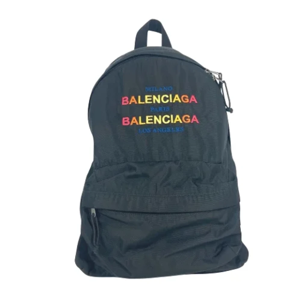 Balenciaga Vintage Pre-owned Fabric backpacks Black Unisex