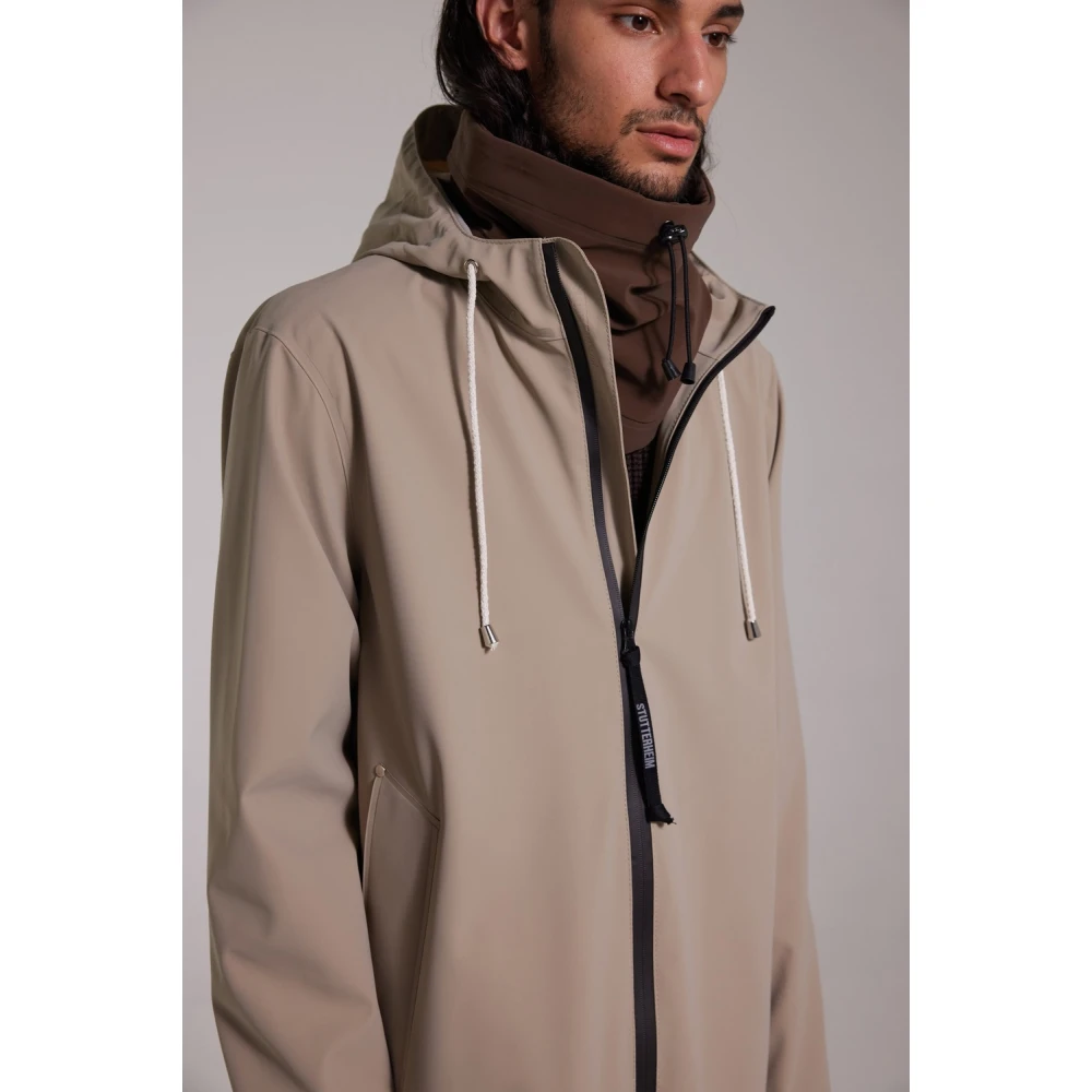 Stutterheim Lichtgewicht Matte Parka voor Mannen Beige Heren