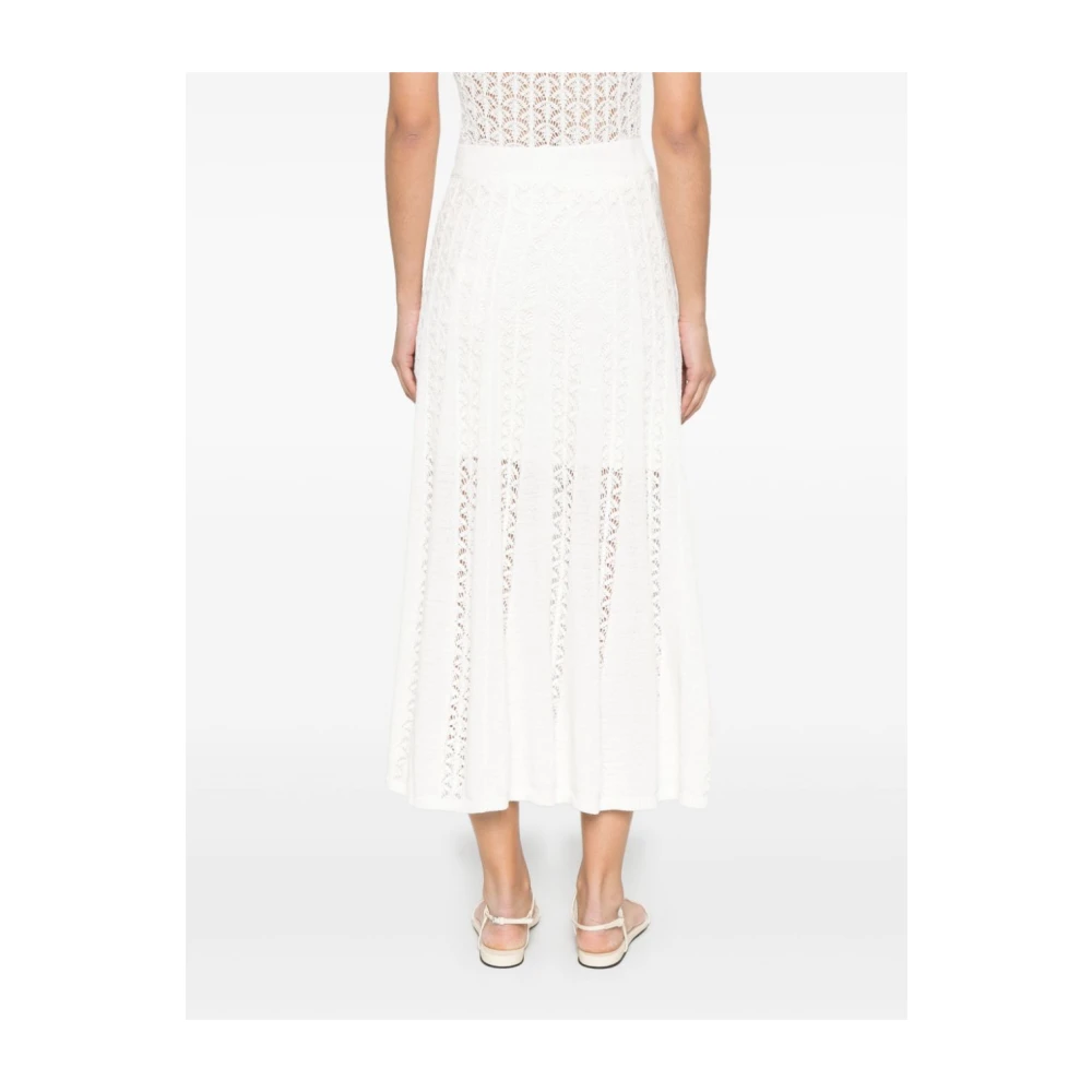 Zimmermann Witte Geribbelde Zoom Rok White Dames