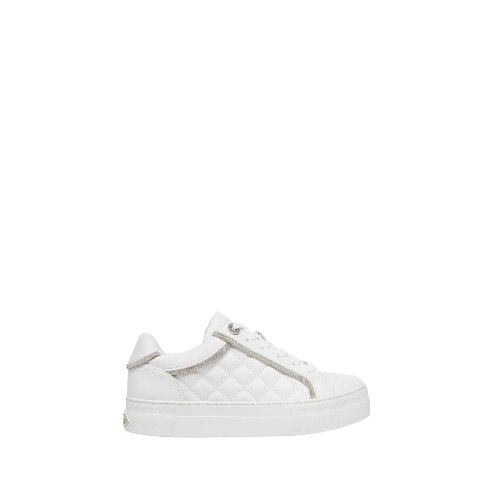 Guess Witte Sneakers met Allover Print Dames Schoenen