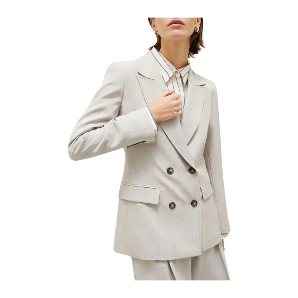 Marella Stijlvolle Americana Jas in Arena Kleur Gray Dames