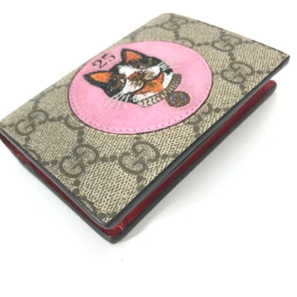 Gucci Vintage Pre-owned Canvas wallets Beige Dames
