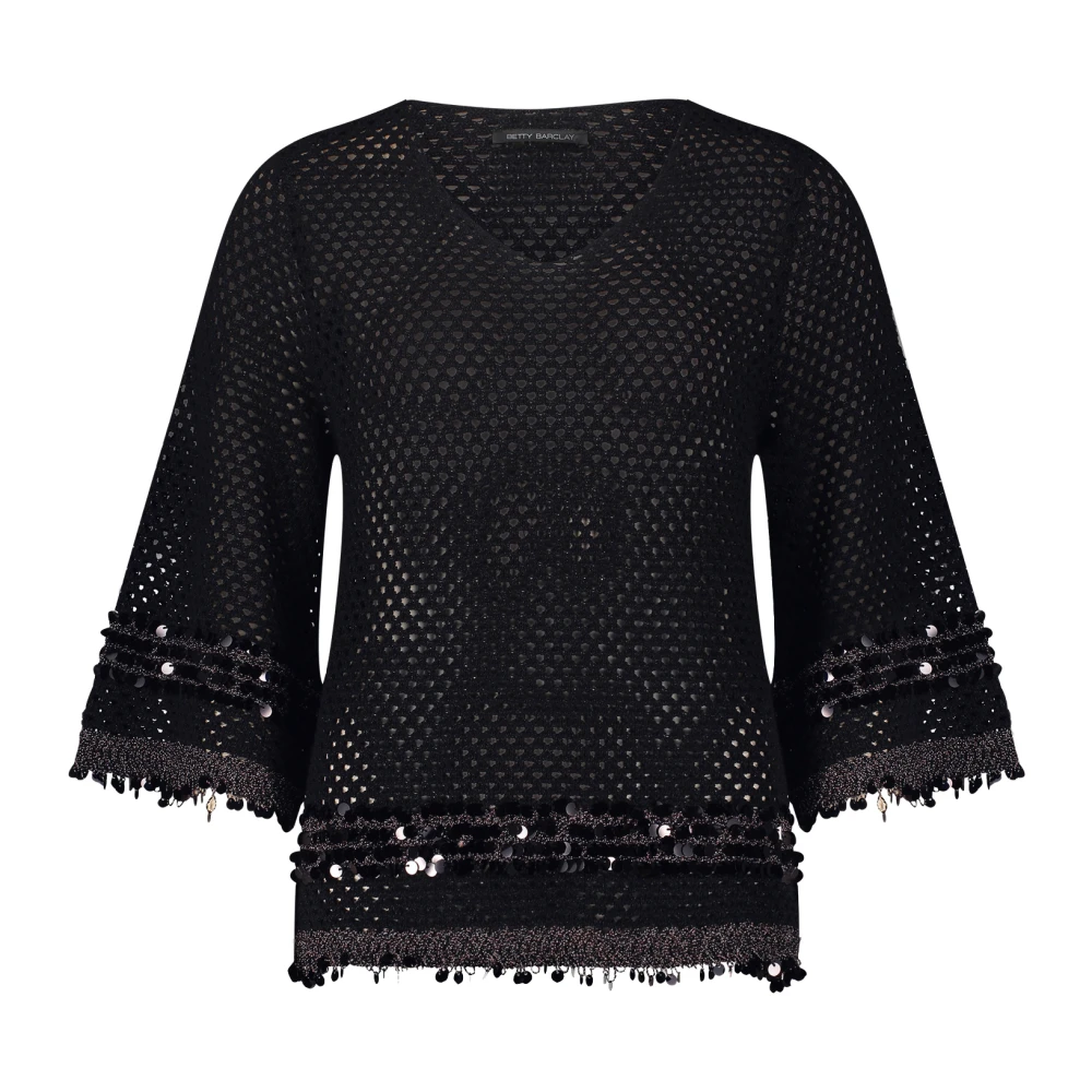 Betty Barclay Pailletten Gebreide Trui Black Dames