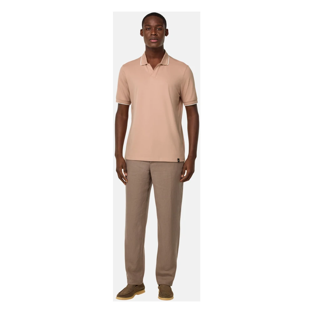 Boggi Milano Hoogwaardig Piqué Polo Shirt Red Heren