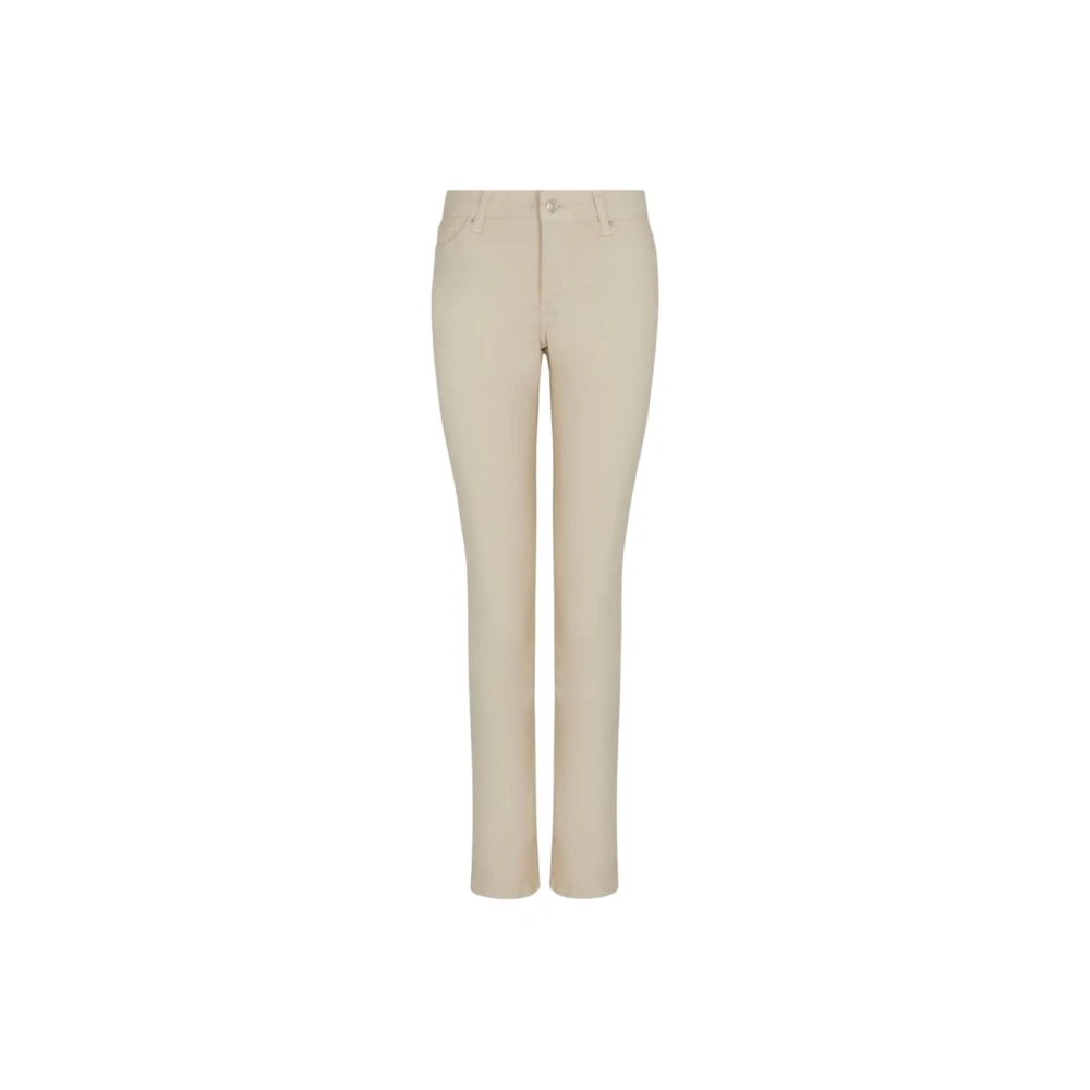 Armani Exchange Vrouw Beige Jeans Dames, W29, Katoen, Chinees Nieuwjaar Geborduurde Jeans