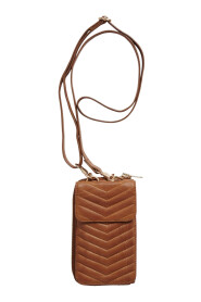 Btfcph Quilted Mobile Bag Skind 100155  Cognac W Gold Acc.