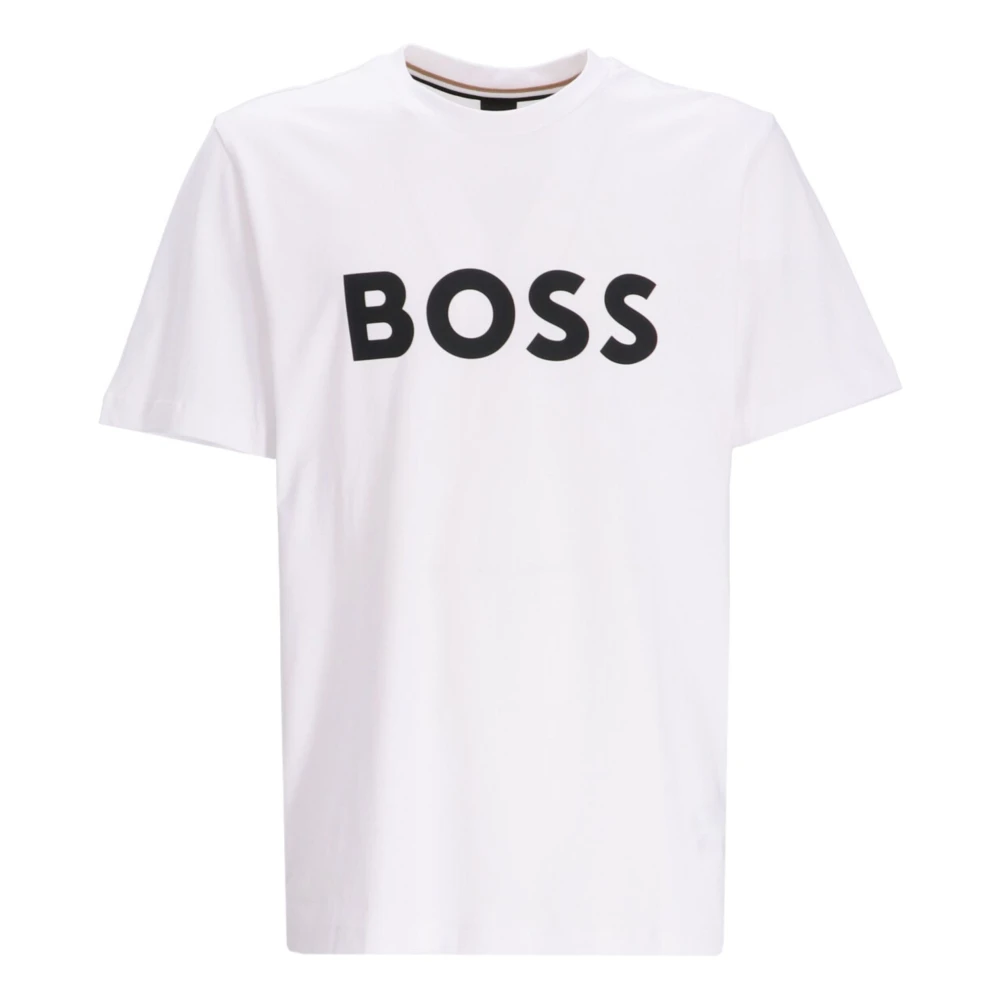 Hugo Boss Witte Jersey Shirt White Heren