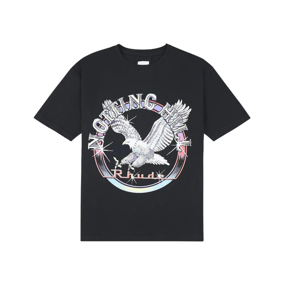 Rhude Men's Black T-Shirt - T-Shirts - L - Tops