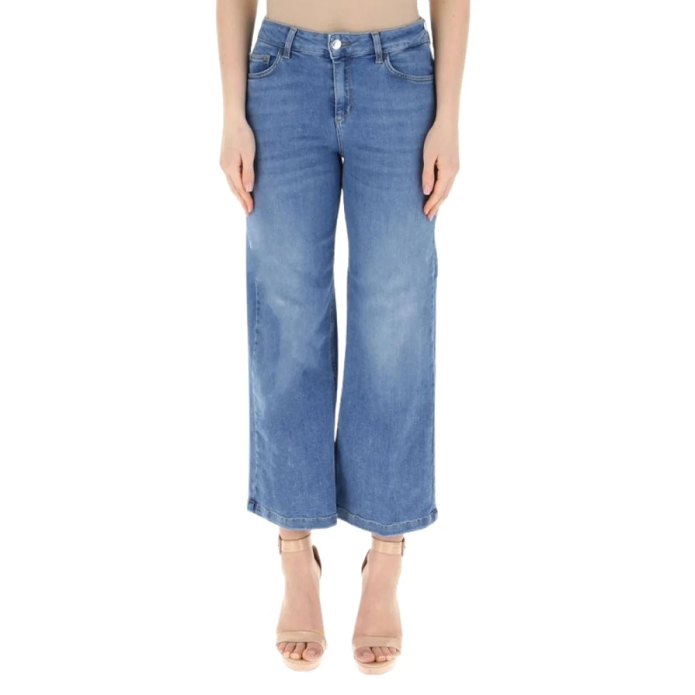 Liu Jo Vrouw Blauw Cropped Flared Jeans