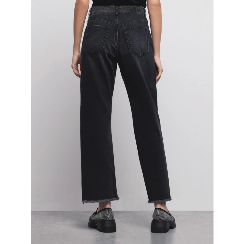 Gaëlle Paris Zwarte Straight Jeans Fw24 25 Collectie Black Dames