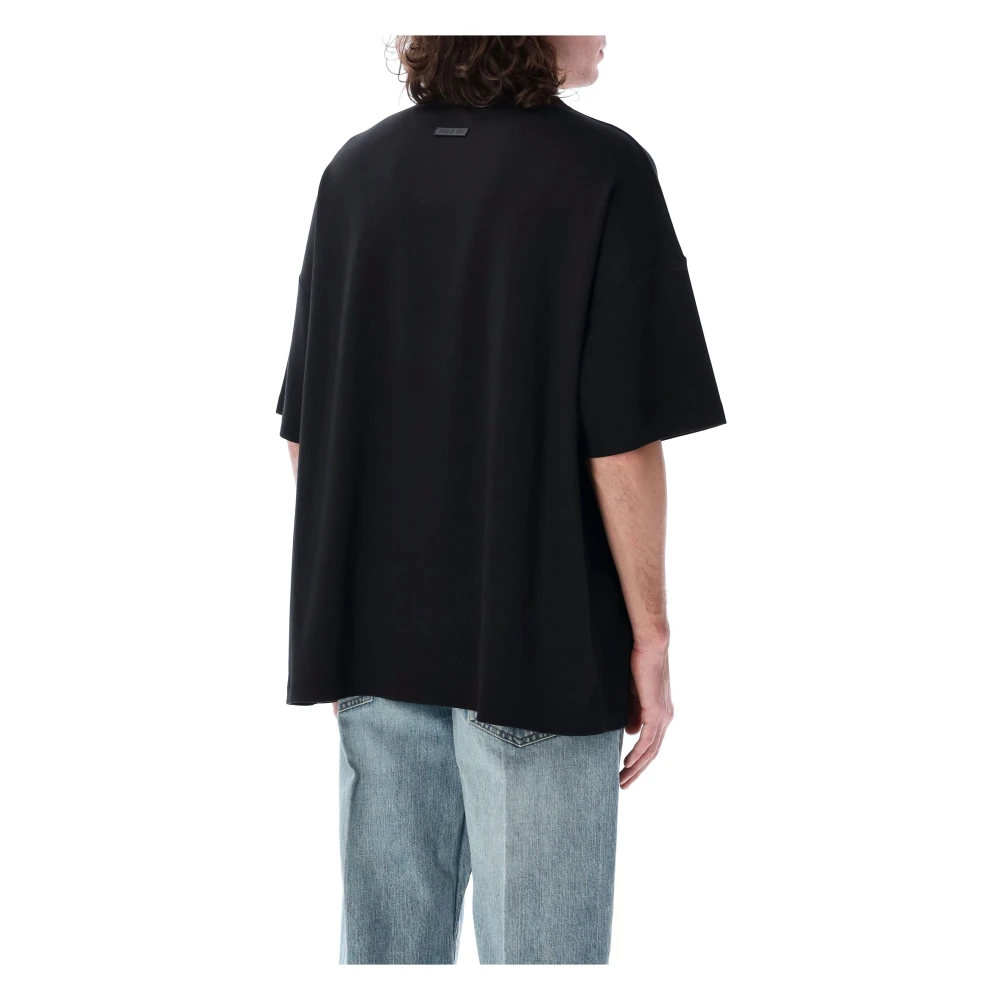 Fear Of God Zwarte Oversized T-shirt met Ronde Hals Black Heren