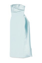 robe-bleu-glace-drapee-plissee