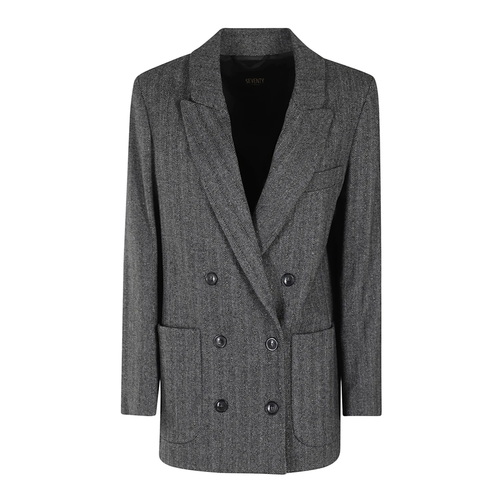 Seventy Stijlvolle Jas voor Mannen Gray Dames