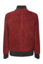 blouson-bomber-rouge-en-daim