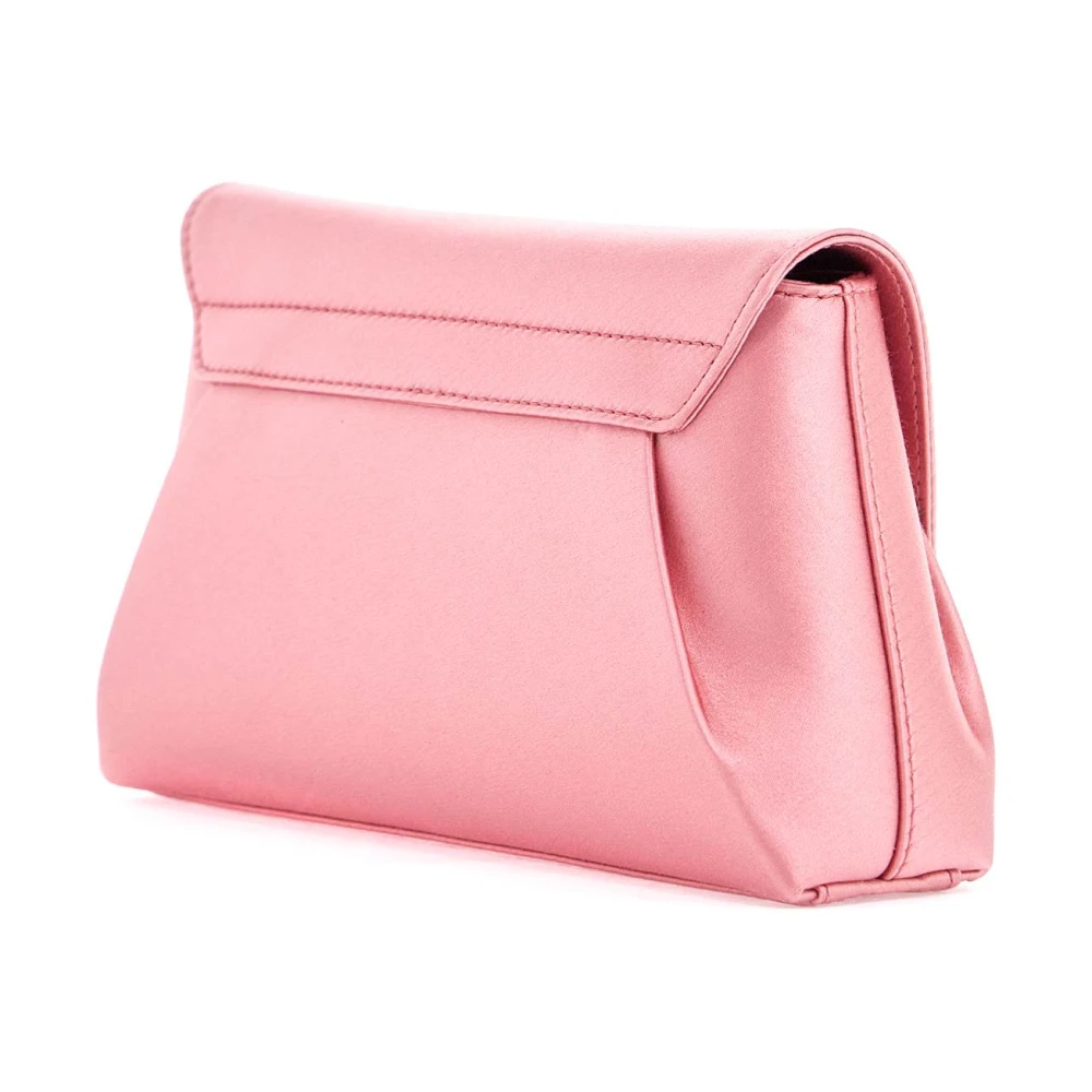 Versace Geëmailleerde Medusa Lint Clutch Pink Dames