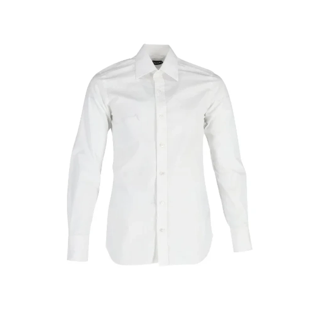 Tom Ford Pre-owned Klassieke Witte Katoenen Overhemd White Dames