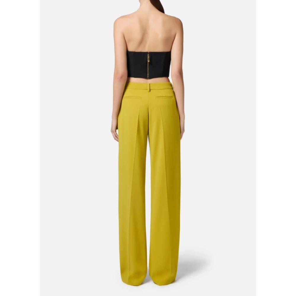 Elisabetta Franchi Zwarte Crêpe Top met Gouden Strik Black Dames