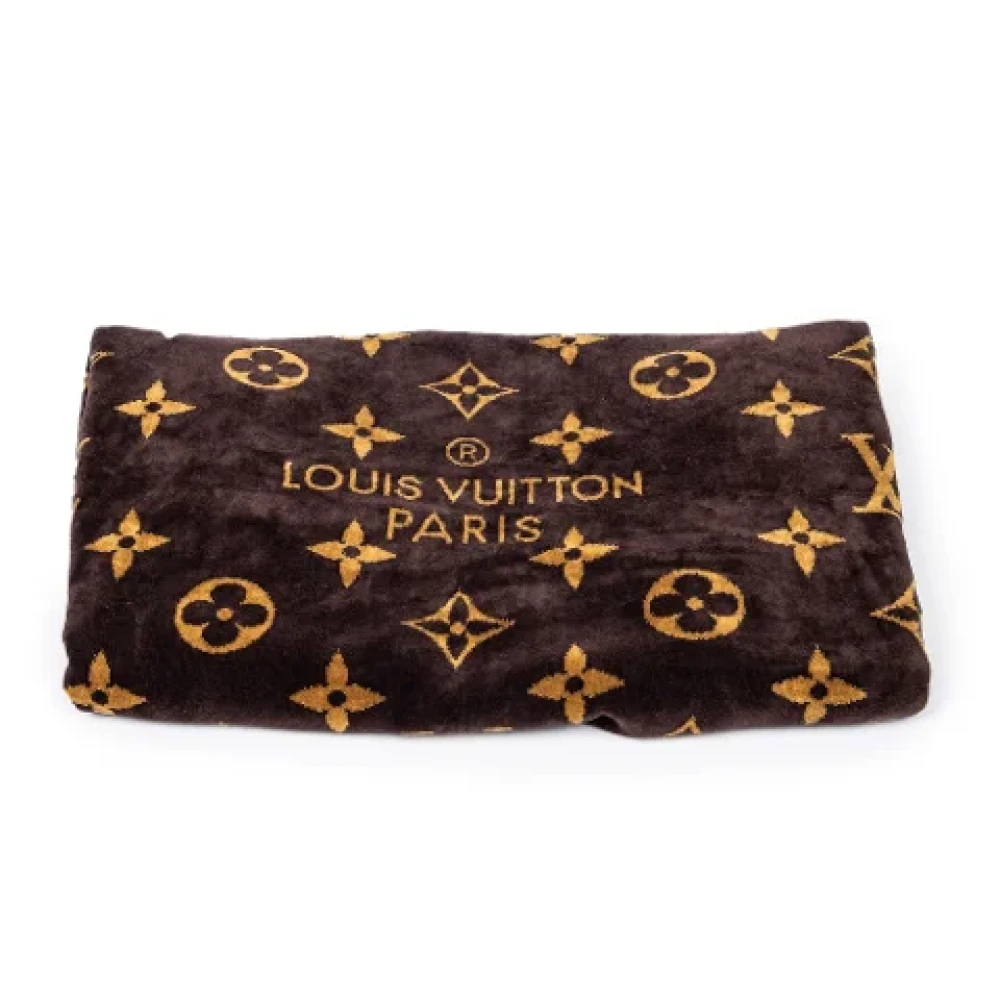 Louis Vuitton Vintage Pre-owned Cotton scarves Brown Dames