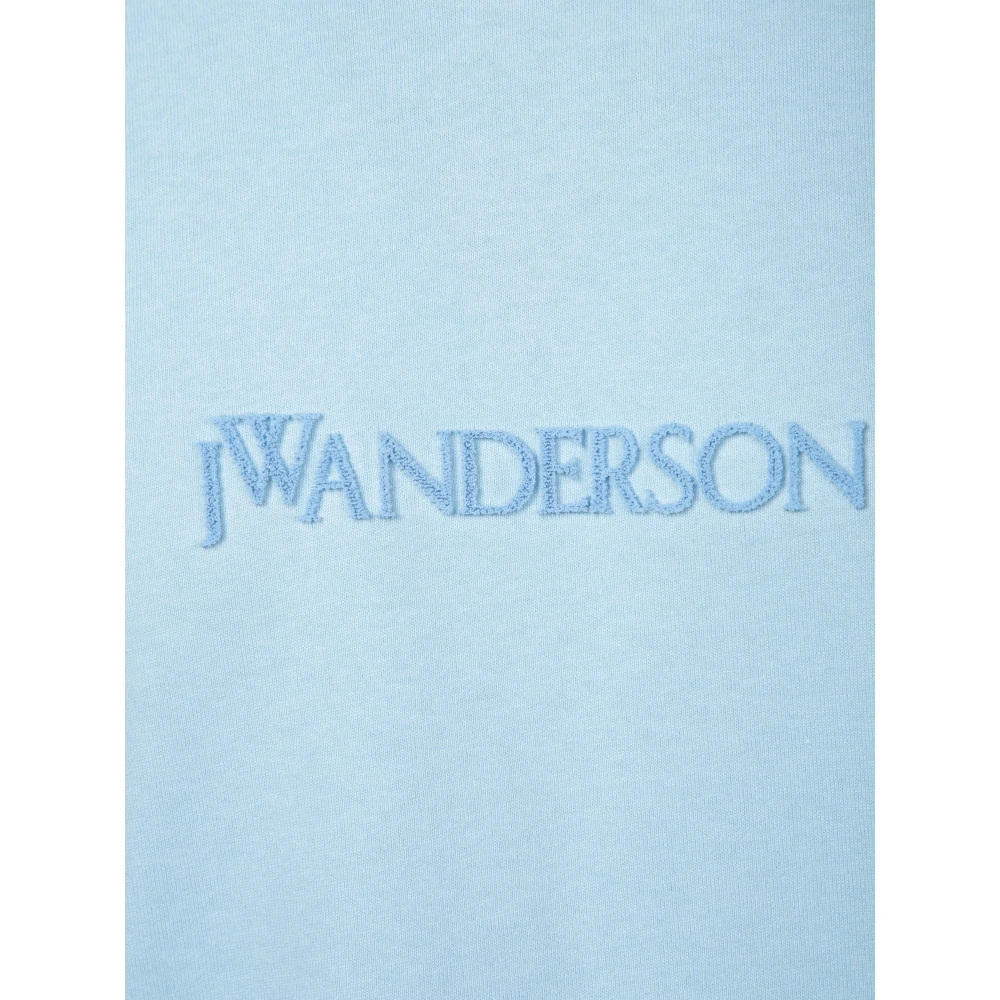 JW Anderson Geborduurd Hemelsblauw T-shirt Blue Heren