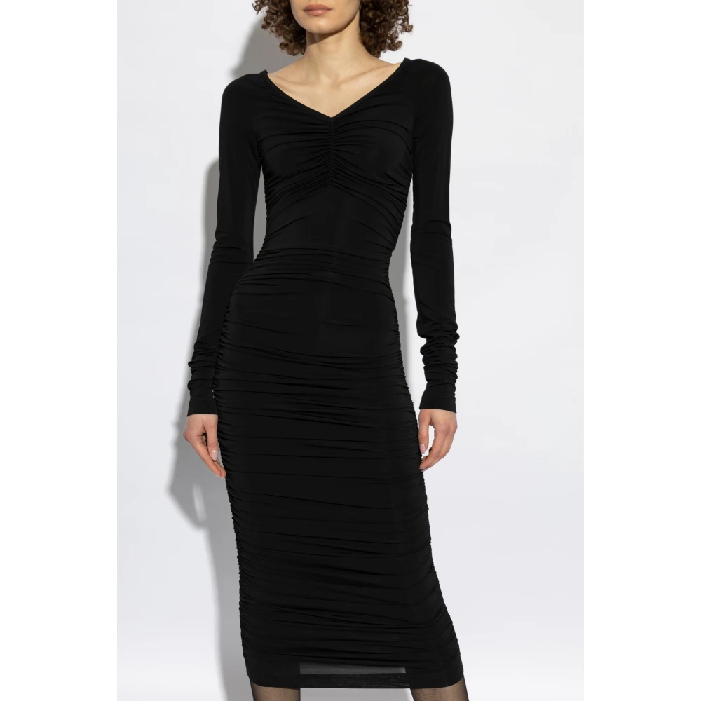 Dolce & Gabbana Gedrapeerde jurk Black Dames