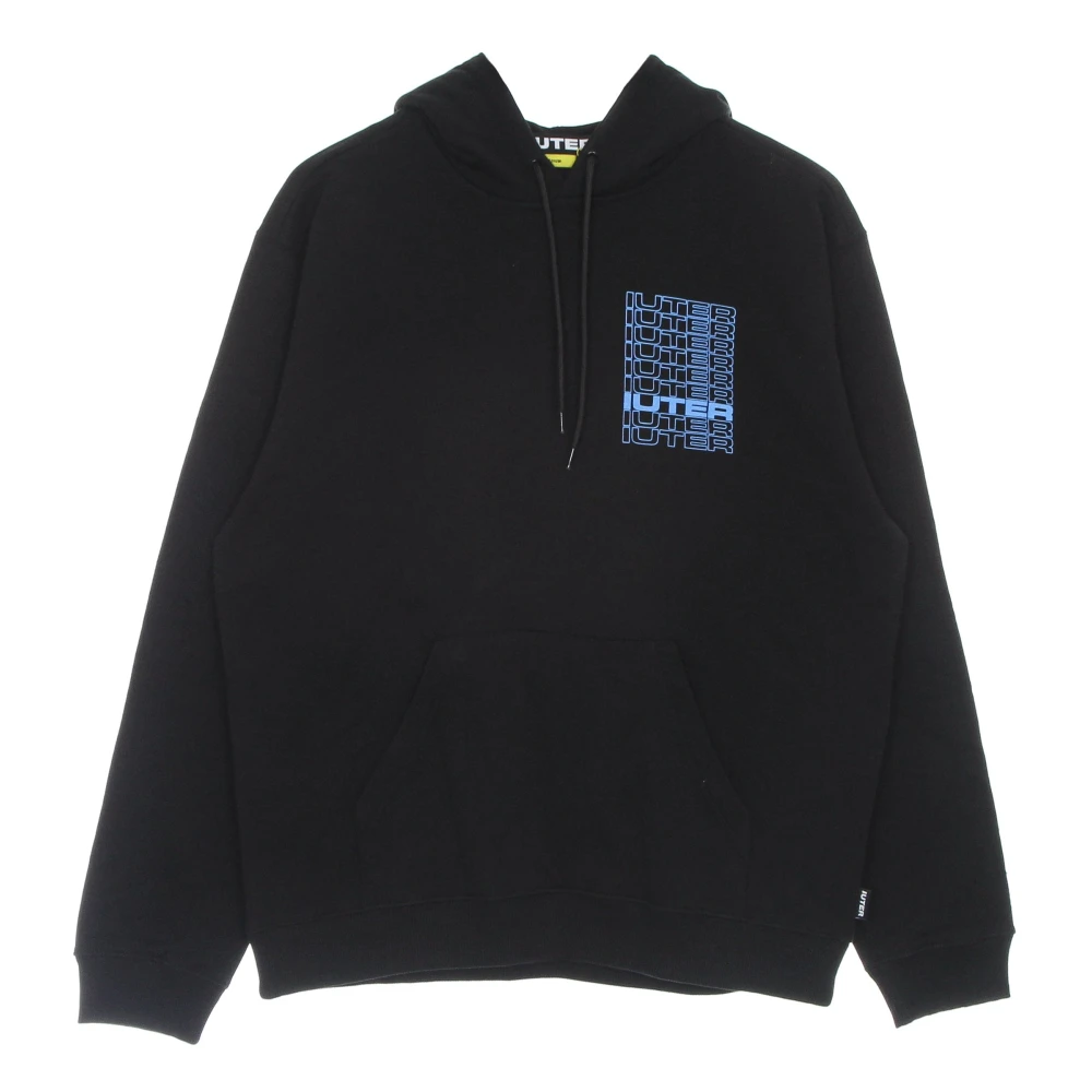 Iuter Zwarte hoodie met rugprint Black Heren