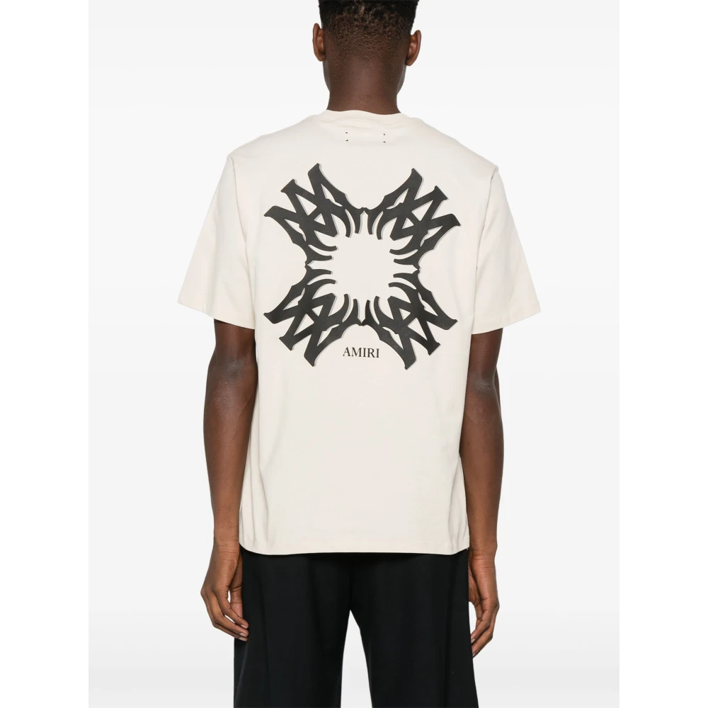 Amiri Beige Quad Monogram T-shirt Beige Heren