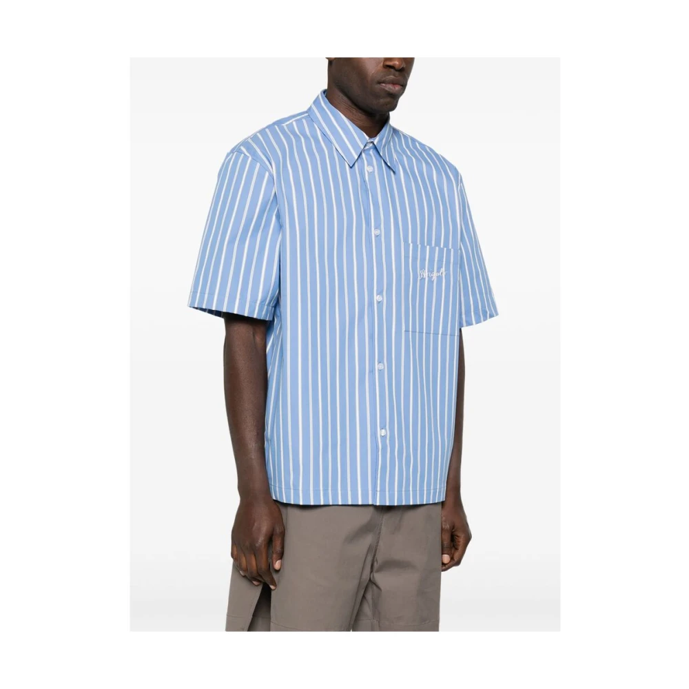 Axel Arigato Blauwe Button-Up Shirt met Logo Blue Heren