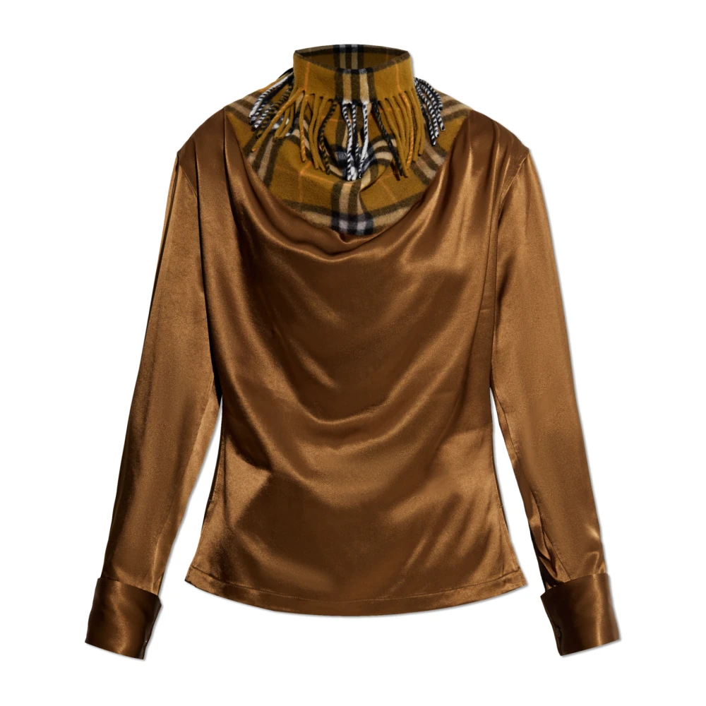 Burberry Bruine Overhemden met Ritssluiting Brown Dames