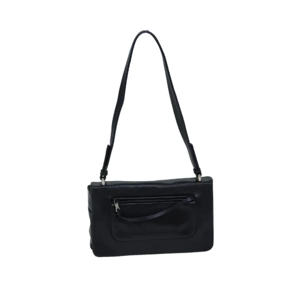 Prada Vintage Pre-owned Leather prada-bags Black Dames