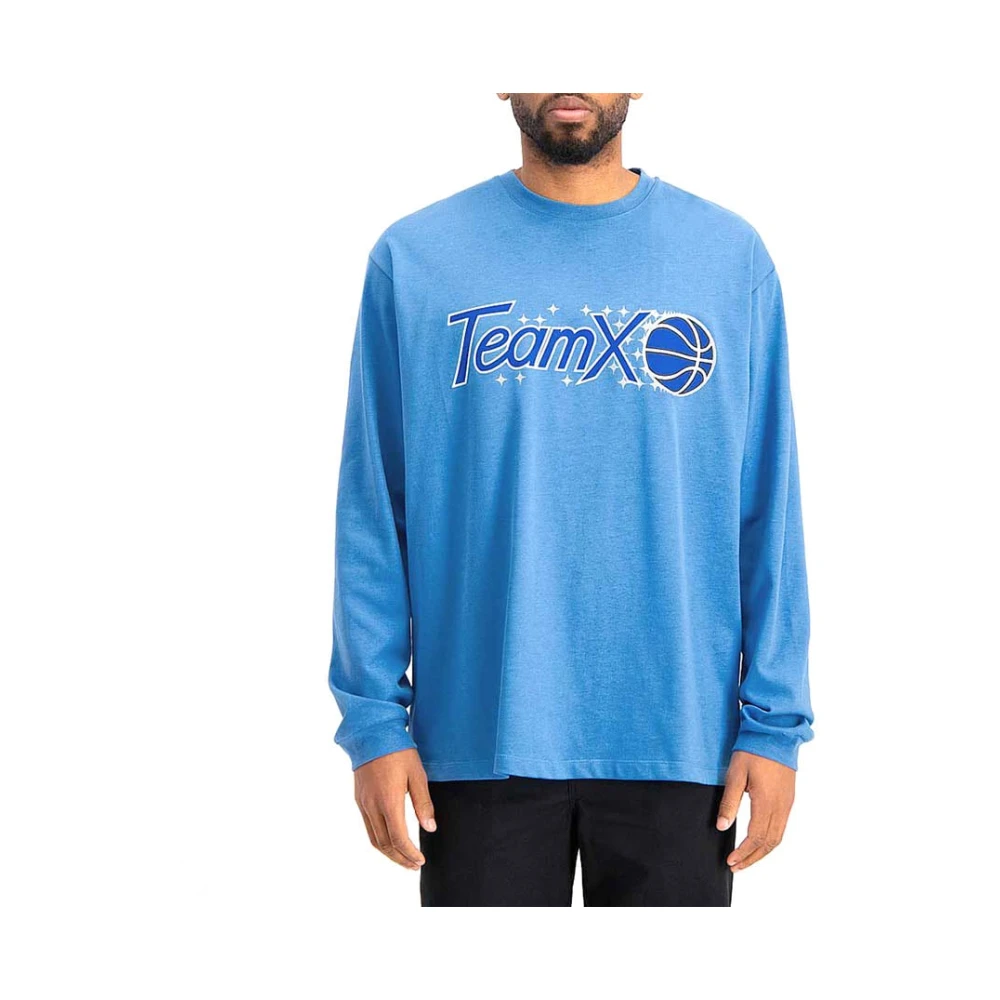 Just DON Lange mouwen T-shirt Blauw Team-X Print Blue Heren