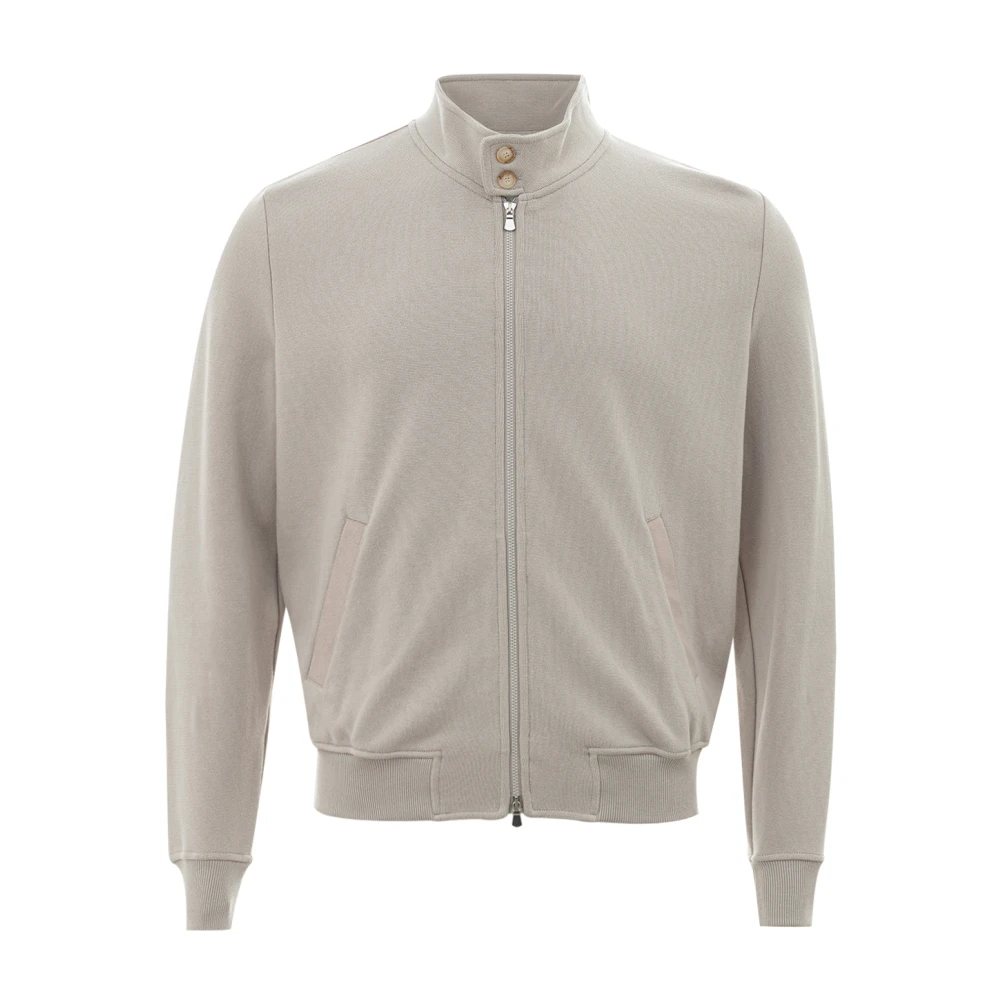 Gran Sasso Ritssluiting Stijl Shirt Beige Heren