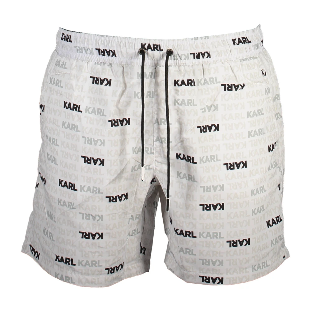 Karl Lagerfeld Men's White Beachwear Costume Bottom Part