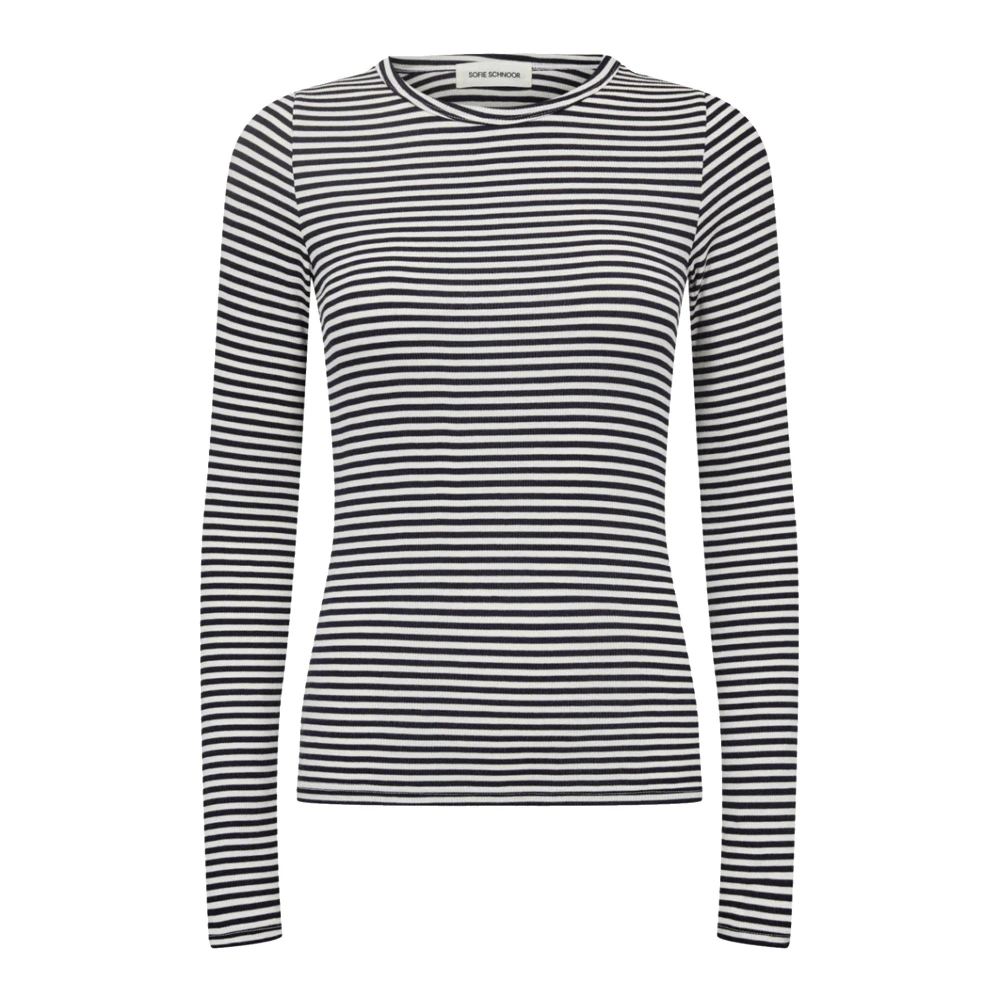 Sofie Schnoor Multicolor Long Sleeve T-Shirts, Female, M, Black Stripe Long Sleeve Blouse