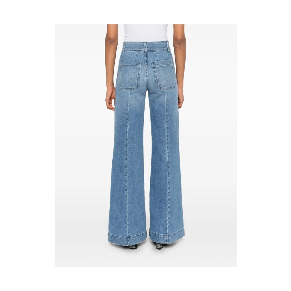 Seafarer Blauwe denim jeans met knopen aan de voorkant Blue Dames