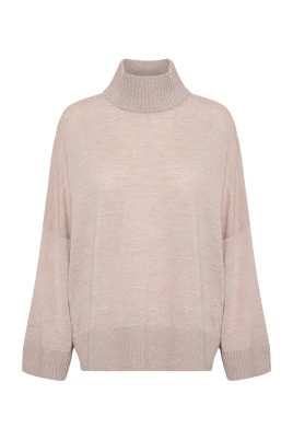 Mysig Oatmeal Melange Pullover Tröja