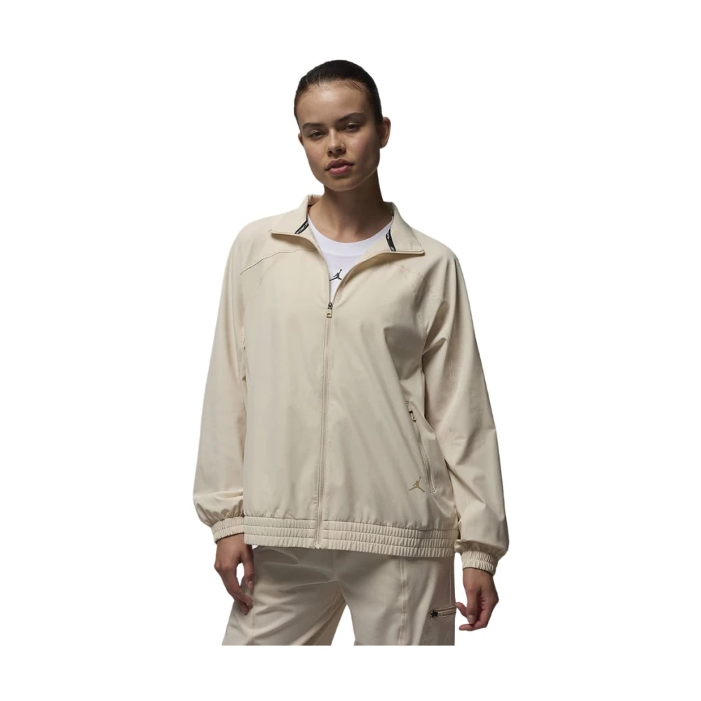 Jordan Women's Beige Sporty Woven Jacket - Training - M - Sport
