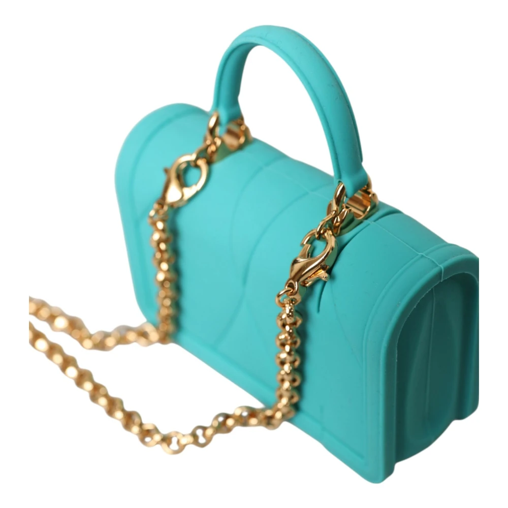 Dolce & Gabbana Turquoise Siliconen Hart Airpods Hoesje Multicolor Dames